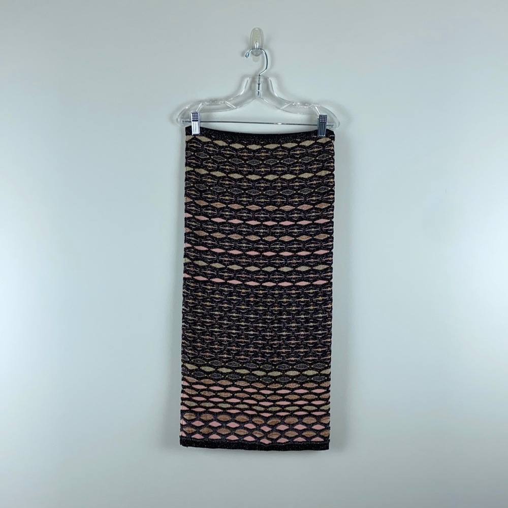 MISSONI Metallic knit pencil skirt